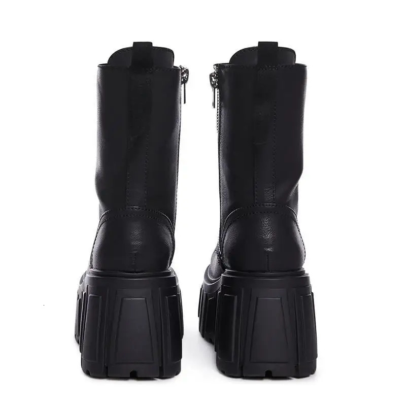 2025 Women Super High 10cm ThickSoled British Style Punk Fashion Platform Thigh Boots 250801