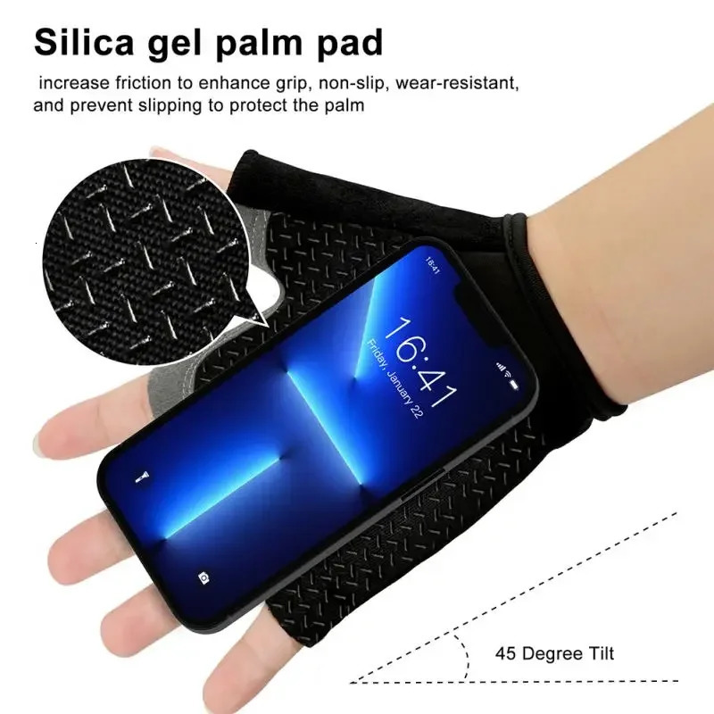 Half Finger Cycling Gloves Men Women Anti Slip Shock Breathable Summer Bicycle Fingerless Sports Gym Training Bike y250729