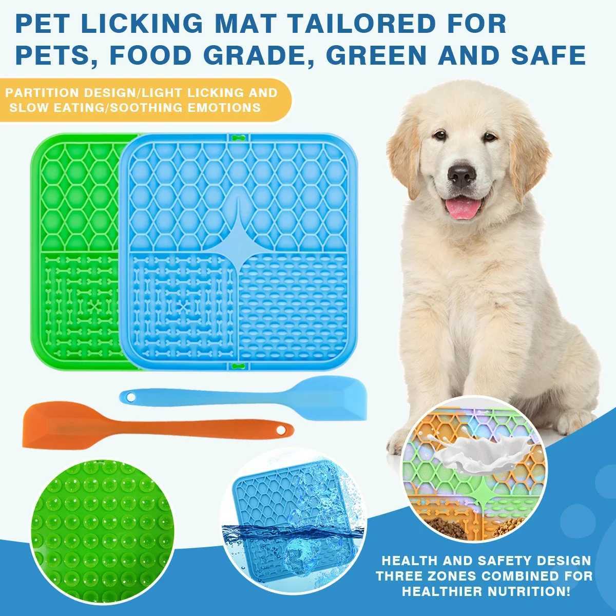 Pet Placemat Cat Slow Feeding Mat Dog Lick Mats Silicone Pets Eating Slowly Food Pad Cats Dogs Feeding Supplies Y250806