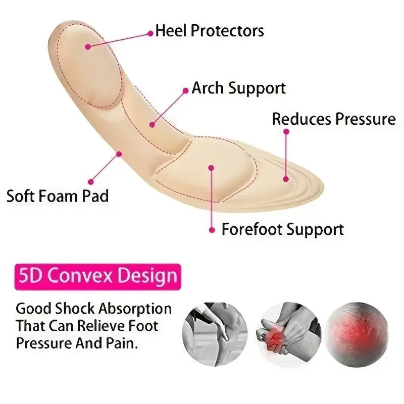 5D Sport Insoles for Shoes Women Men Breathable Cushion Running Insoles For Feet Care Orthopedic Memory Foam Insoles 250805