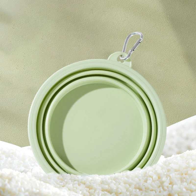 350/650/1000ml Dog Bowl Collapsible Silicone Feeder Dish Bowl Portable Large Capacity Puppy Water Food Container Travel Y250806