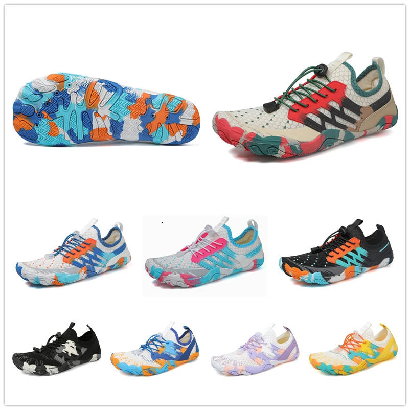 Summer Upstream Wading Shoes Five Fingers Beach Barefoot Colorful Sandals Men Women Pool Swimming Portable Aqua Sneakers Unisex 250730