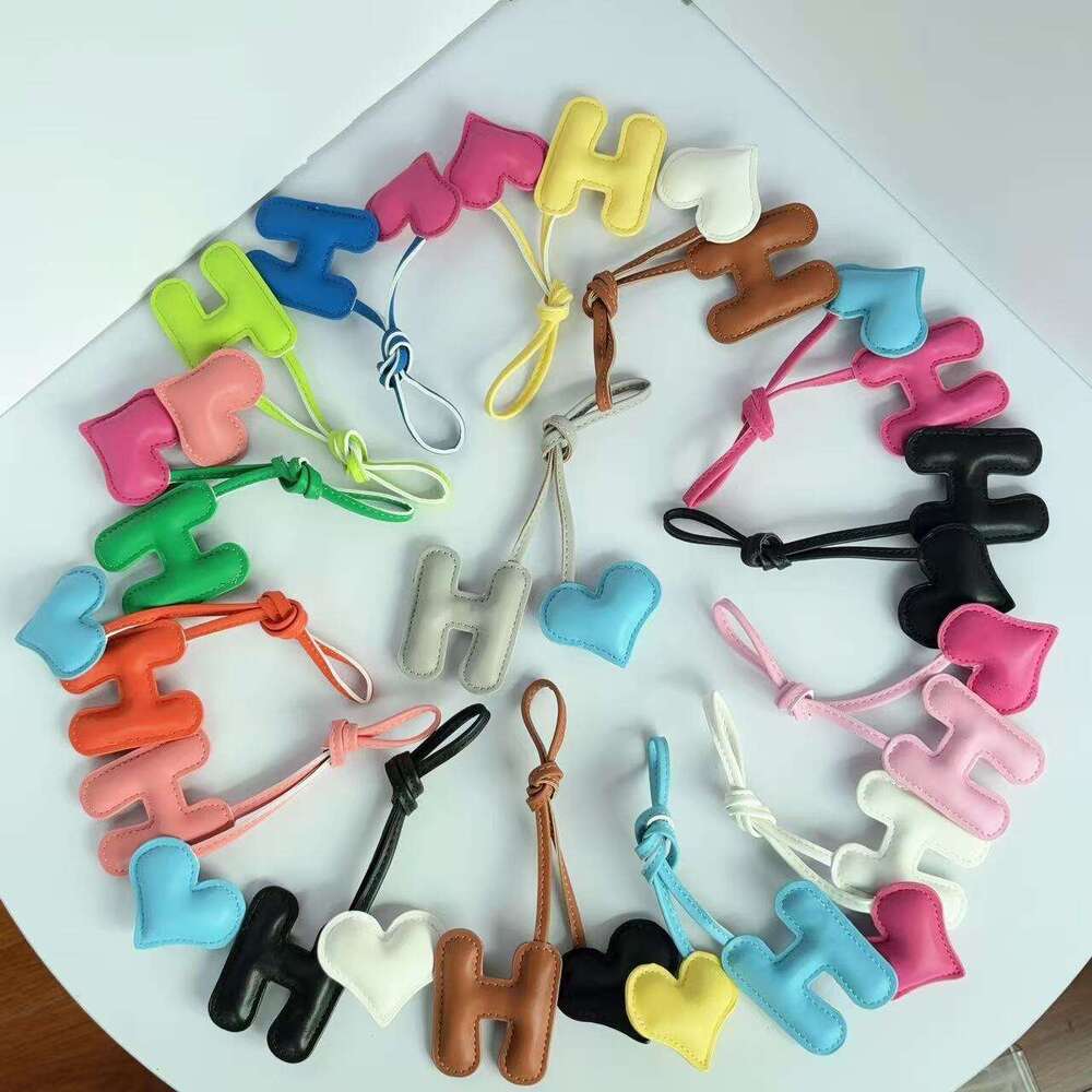Creative Letter H Color-Block Basket Heart Bag Pendant Car Macaron Color Series