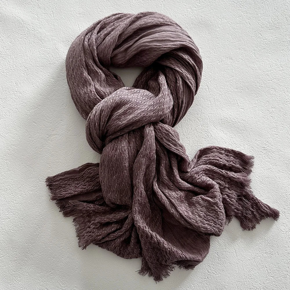 Autumn Winter Cotton Linen Men Scarf Soft Warm Neckerchief Short Tassel Scarves Casual Male Accessories Bufandas Shawls 250806