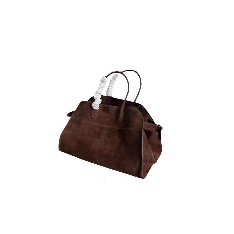Suede light niche high end new soft leather capacity commuter shoulder tote large bag for women