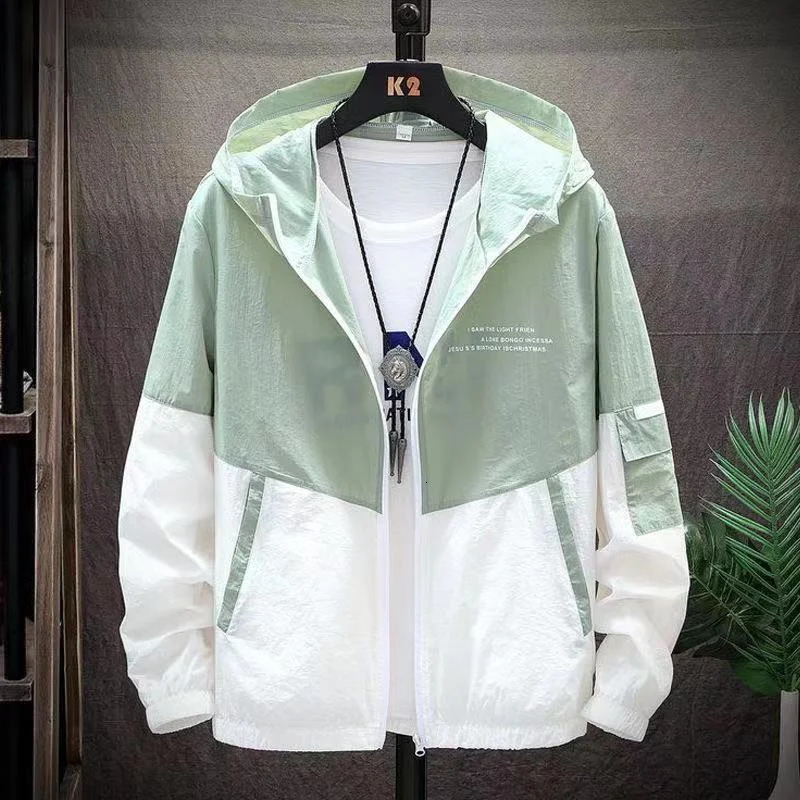 Summer Hooded Jacket Men Women Waterproof Sun Protection Clothing Fishing Hunting Clothes Quick Dry Skin Patchwork Windbreaker 250807