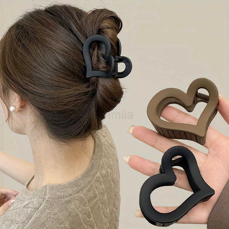 Love Grip Clips Simple Frosted Grab Hair Clip Women Small Matte Non-Slip Gripping Spoon Hairpin Girls Hair Accessories U250807