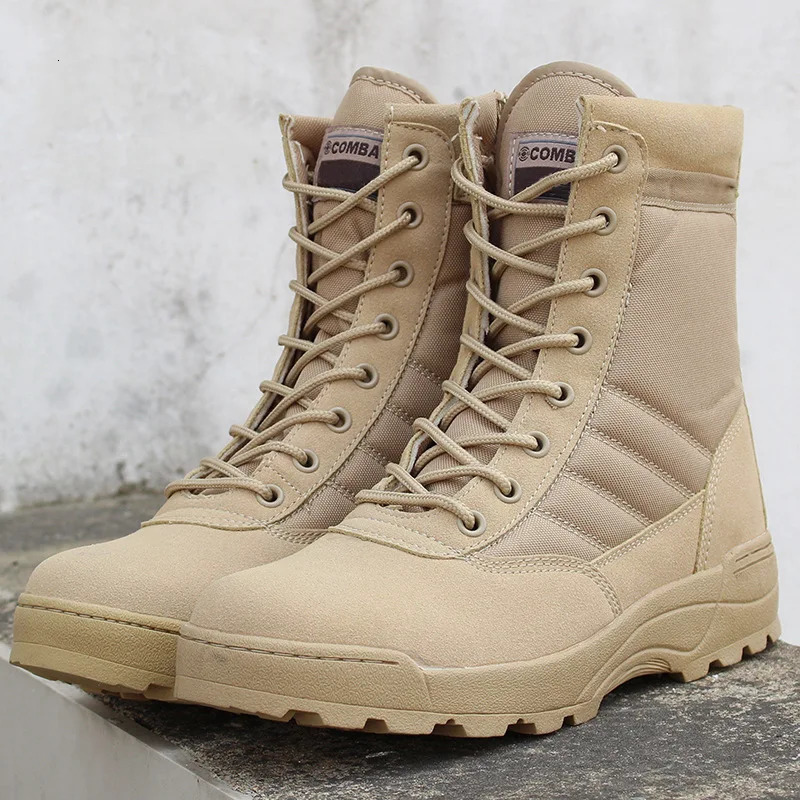 2025 Tactical Boots Men Special Force Desert Combat Male Outdoor Hiking Ankle Shoes 250801