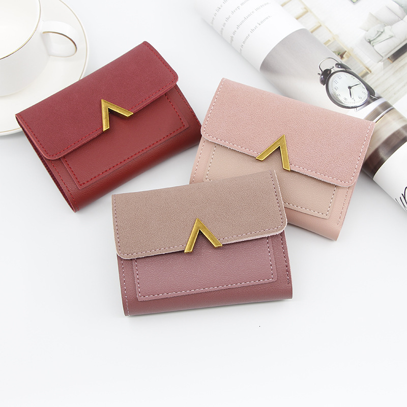 Designer's New Korean-style Short Wallet Mini Holder With Multiple Card Slots