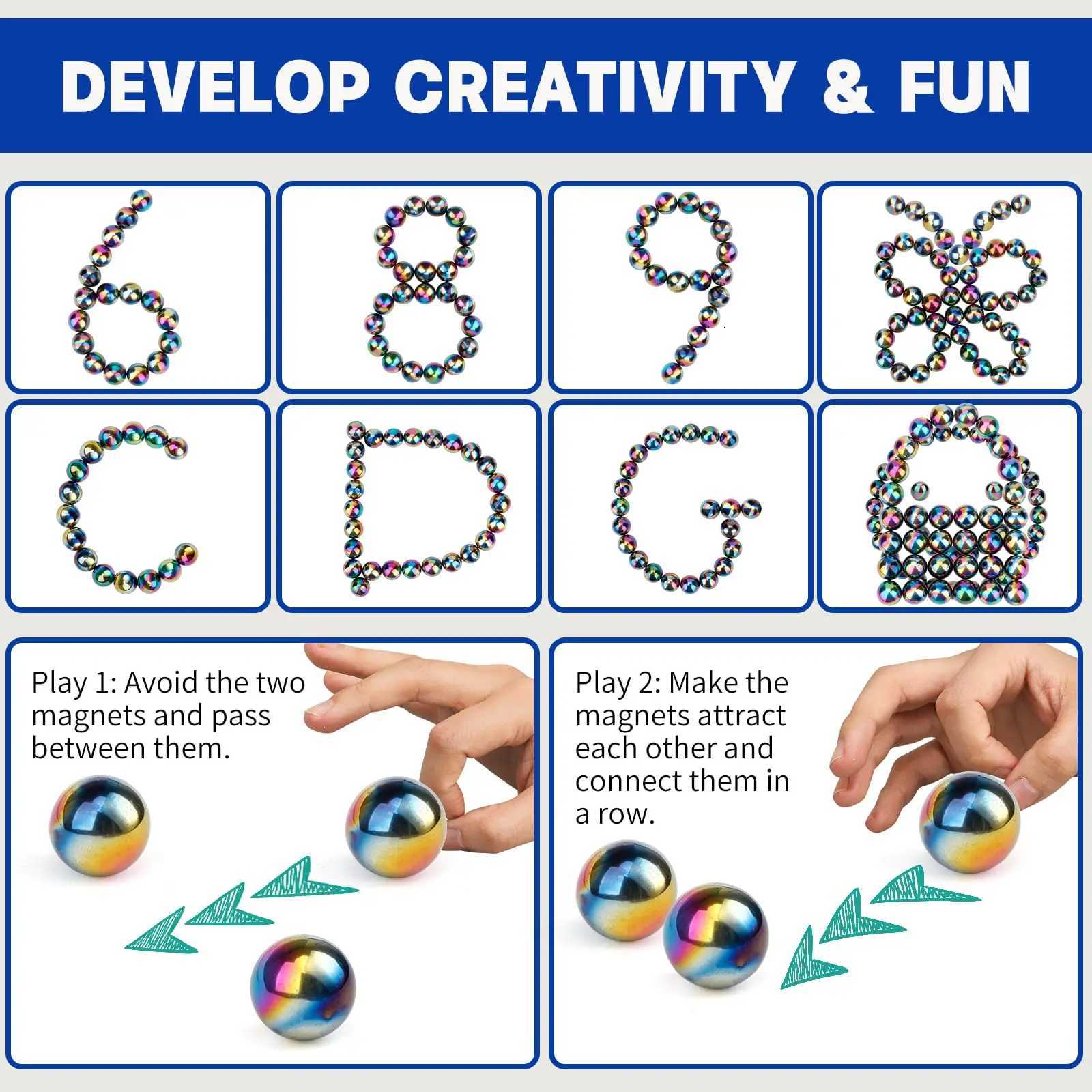 20pcs Magnetic Balls Anti-stress Fidget Toys Desk EDC Stress Relief Toys Sensory Game Antistress for ADHD Autism Adults Man Z250807