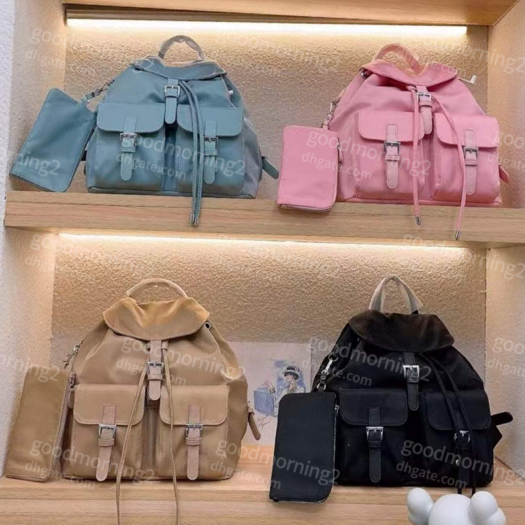 Designer backpack student schoolbag computer backpack black soft nylon backpacks waterproof easy to clean lightweight convenient outdoor sports travel must-have