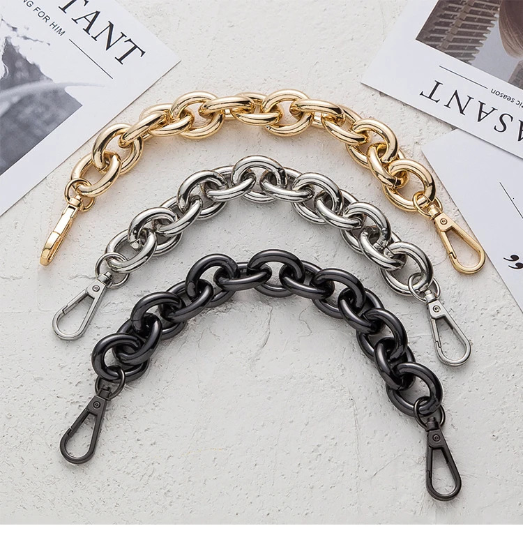 30cm Replacement Metal Chain For Handle Bag Handbag Antique Bronze Silver golden DIY Accessories For Bag Strap Hardware 250807