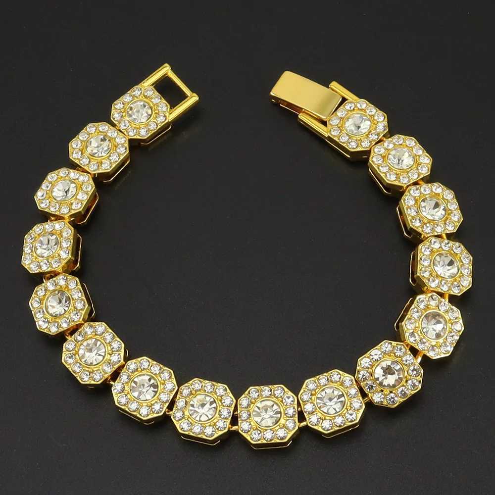 13MM Wide Ice Chain Bracelet for Men and Women Hip Hop Hand Chain Jewelry Accessories W250807