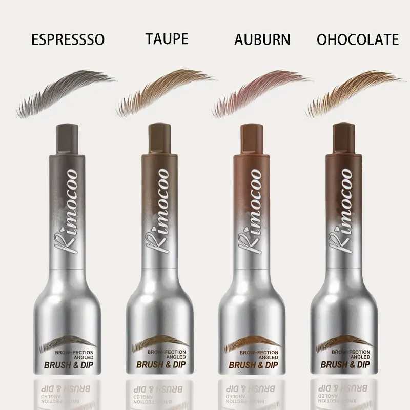 Waterproof Long-Lasting Eyebrow Tint Cream with Brush Smudge-Proof Liquid Eyebrow Pencil for Precise Natural-Looking Brows W250807