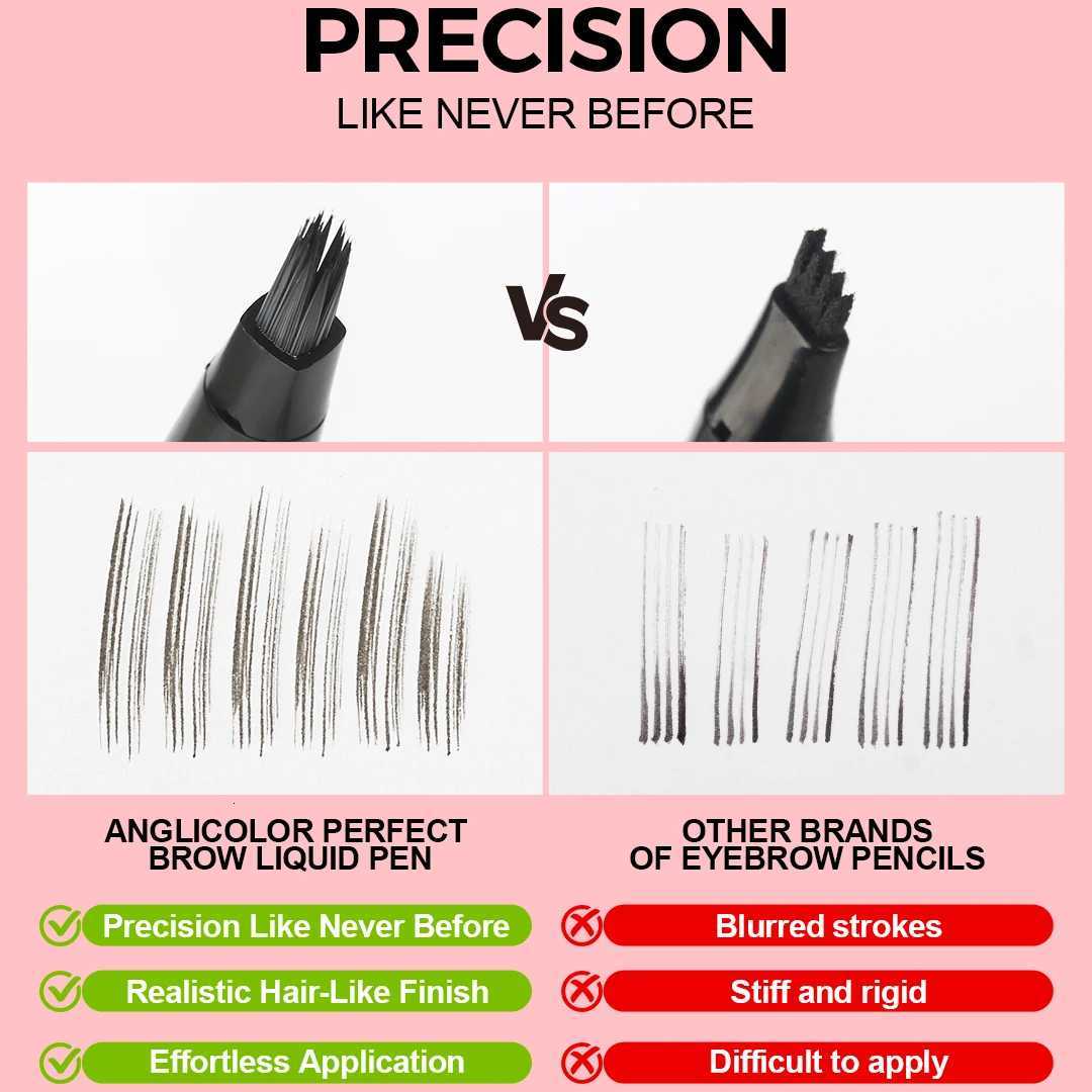 Velvet Wild Eyebrow Pencil Square Angled Brush Multifunction 3D Brow Dye Cream Hairline Anti-smudge Waterproof Eyebrow Tint Pen W250807