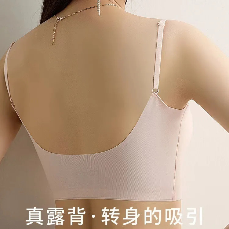 2024 Invisible Push Up Bra Backless Sexy Women Bras Low Cut Plunge Brassiere Open Back Wedding Underwear Seamless Lingerie y250807