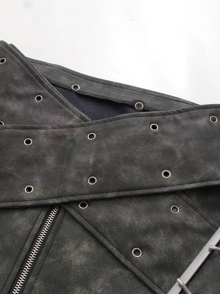 2025 Summer New Women's Street Wear Y trend K Retro Women's Korean Short Sexy Leather Mini Skirt Low Waist Pu Leather A-line Skirt Clothing 