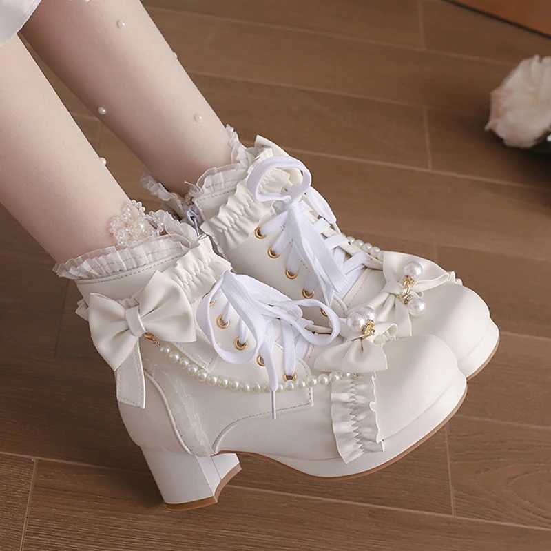 Sweet Princ Boots Womens ort Boots Lolita oes Low Heel Thi Heel Fai Boots Round Toe Rubber OutsoleXJ250807