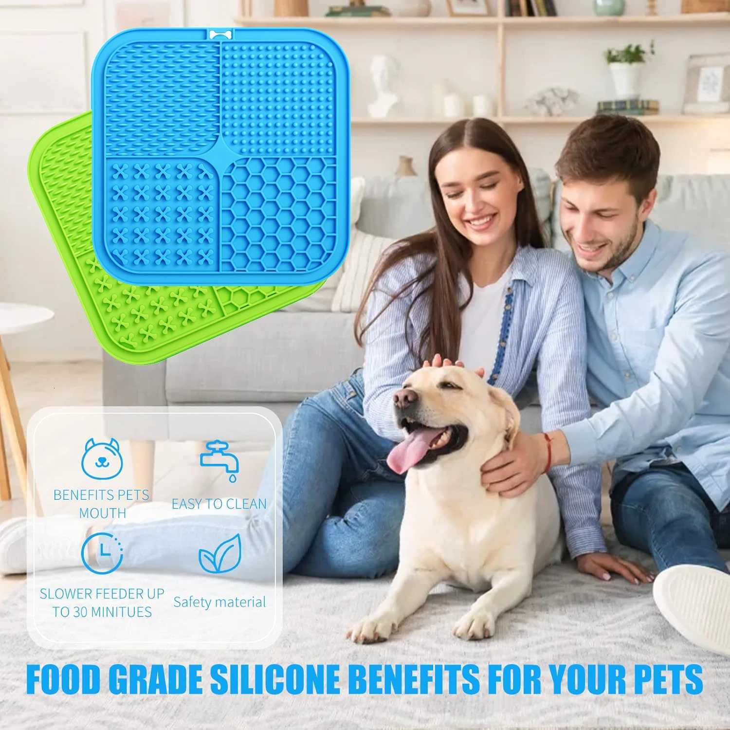 Pet Placemat Dog Lick Mats Cat Slow Feeding Mat Cats Dogs Grooming and Training Feeding Supplies Silicone Eating Slowly Food Pad Y250806