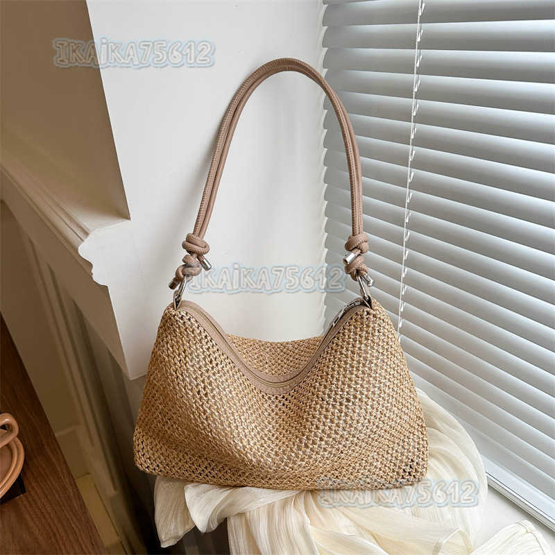 Weaving Fashion Knotted Shoulder Strap Small Bag for Women 2024 Spring New Versatile Crossbody Bag Dumpling Bag H250806