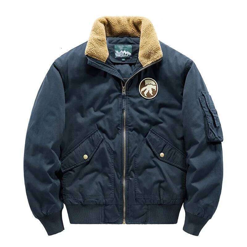 Designer Clothing 2025 Retro Jacket Winter New Hiking Hunting Plus Size Work Cotton-Padded Clothes Lamb Wool Led Thick Warm Parka Men's Clothing