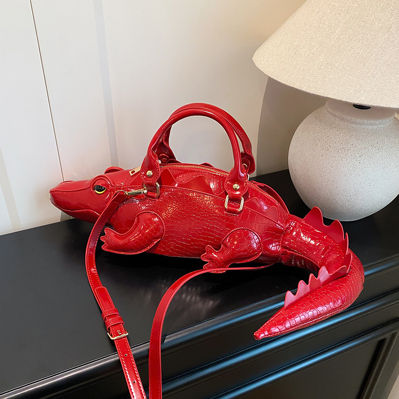 Free shipping designer Creative Quirky Irregular Handbag Shoulder Bag 2025 Niche Design Three-Dimensional Crocodile Bag Hot Girl Crossbody Bag