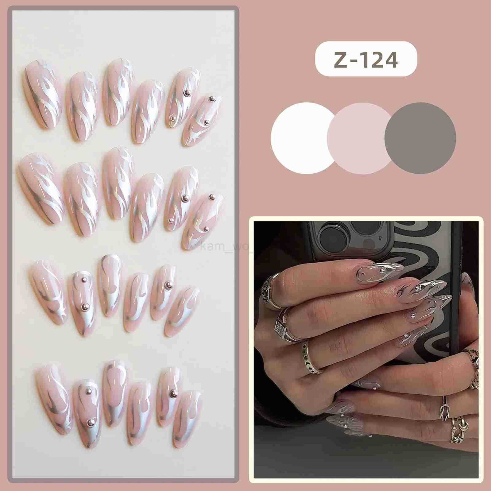 24pcs/1set Nude Press On Nails With White Tip Lightweight And Easy To Apply Fake Nails For Women And Girls Nail Salon DIY Nails M250807