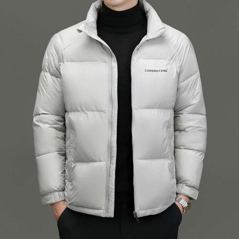 Middle Aged Men's High-End Standing Collar Winter Coat, Super Dad's Outfit, Short And Thick Down Jacket, Cotton Jacket