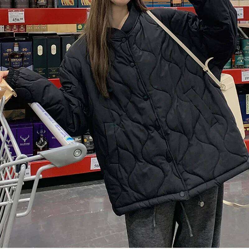 Designer Clothing 2025 HELIAR Thicken Warm Lambswool Solid Button Long Sleeve Office Cotton-Padded Jacket Women Casual Parkas Fall Winter