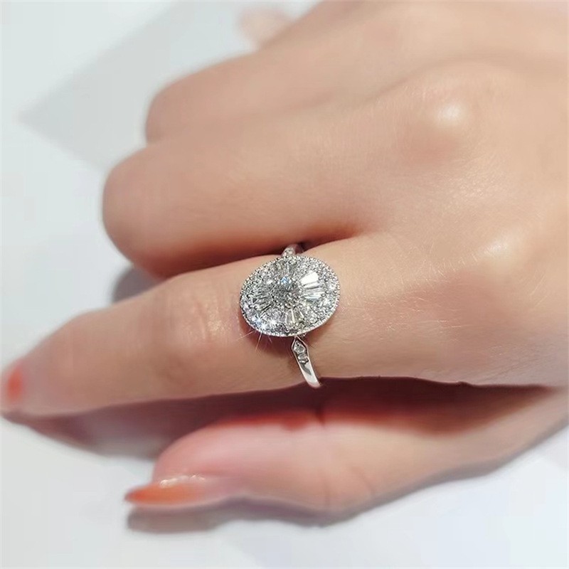 Choucong Luxury Jewelry Wedding Rings 925 Sterling Silver Fill Full Princess Cut 5A Cubic Zircon CZ Diamond Gemstones Party Eternity Women Open Ring A