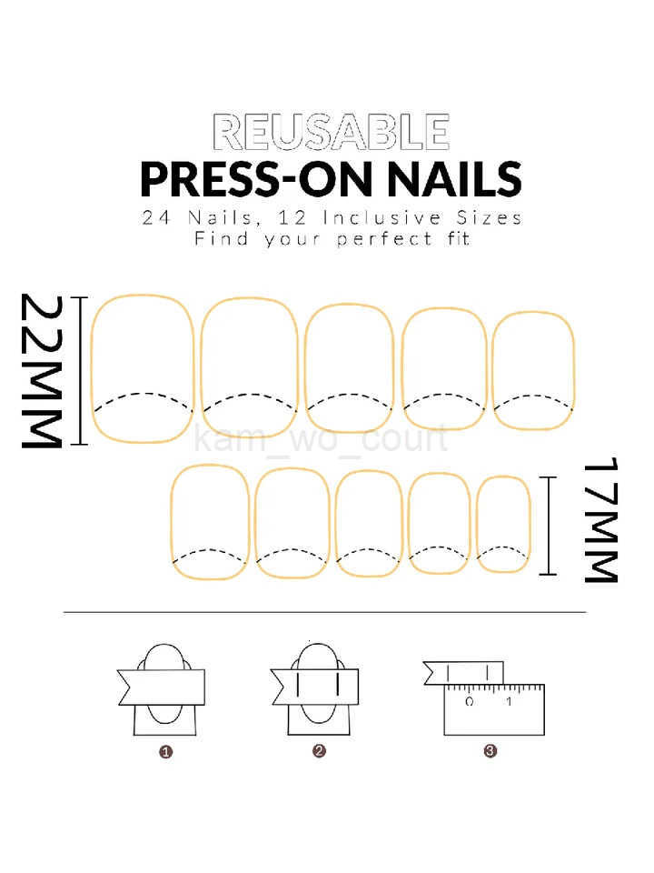 24PCS/1 BOX Gradient Patch Love Peach Bow See Photochromic Stereo Wear Nail Fake Nail M250807