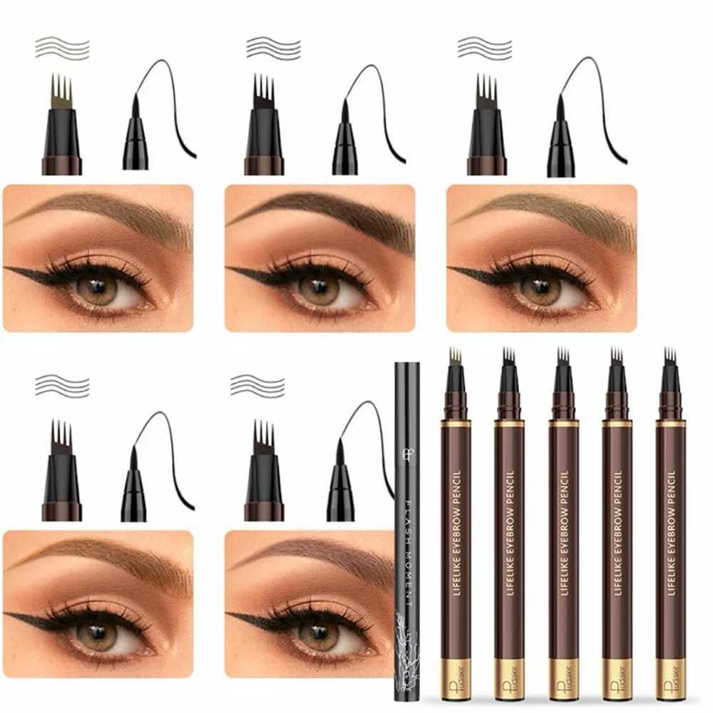eyeliner and four-tip eyebrow pencil set smudge-proof easy to apply gentle on sensitive eyes suitable for daily makeup W250807