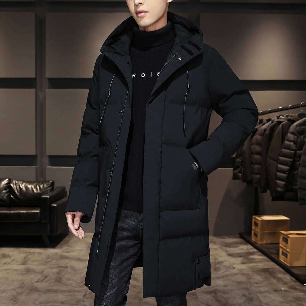 Designer Clothing 2025 Men's High Quality Hooded Black Fashion Winter Jacket Brand Clothing New Parka Men Thick Warm Long Coats