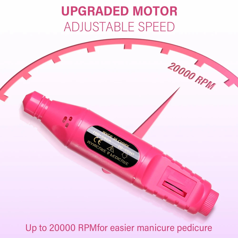 LINMANDA 6 In 1 Electric Nail Drills Kit Remove Polisher Manicure Portable Nail File Nail Drill Equipment Pen Tools Machine 250807