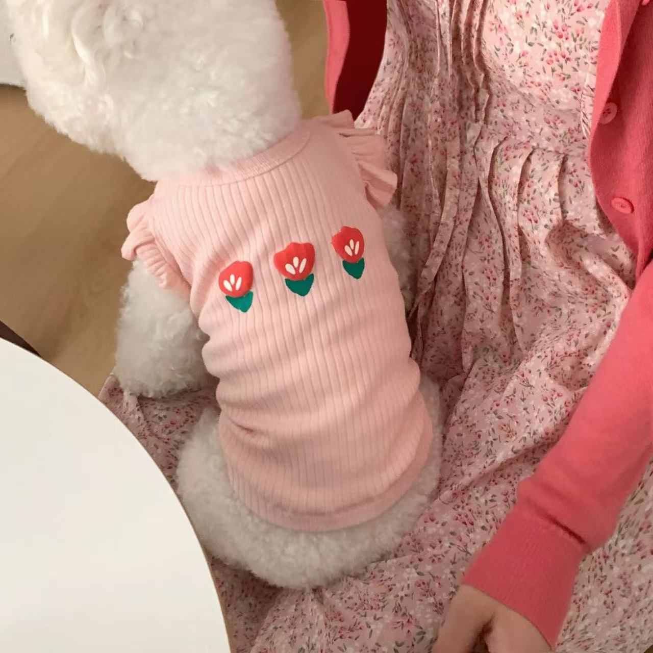 T919 Dog clothes 2025 new girls summer thin small puppy pure cotton Bichon Teddy pet cat vest