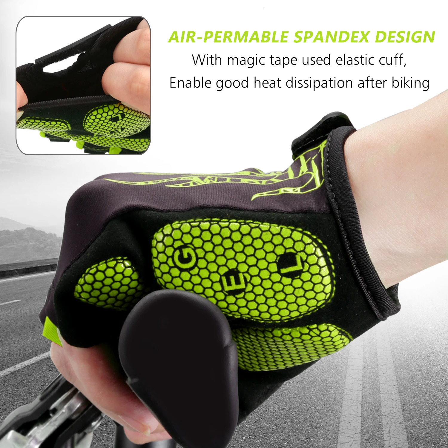 MOREOK Bike Gloves Breathable 5mm Gel Pads MTB Mountain Road Bicycle Shockabsorbing Half Finger Cycling Men Women 250729