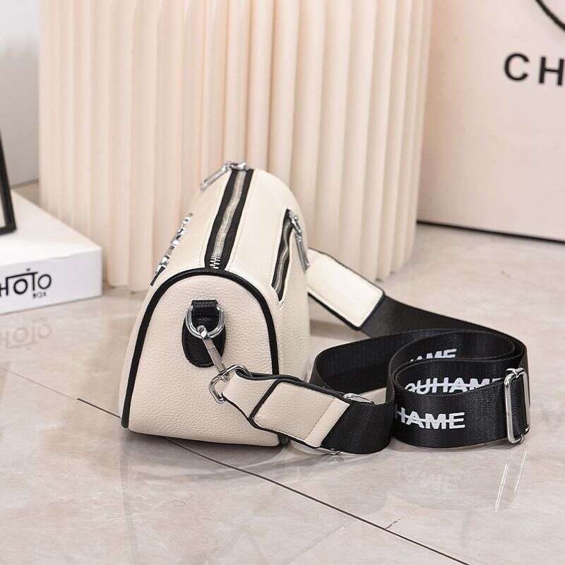 Xiaoxiangfeng black dia grid for women new trendy internet celebrity fashion chest texture versatile crossbody