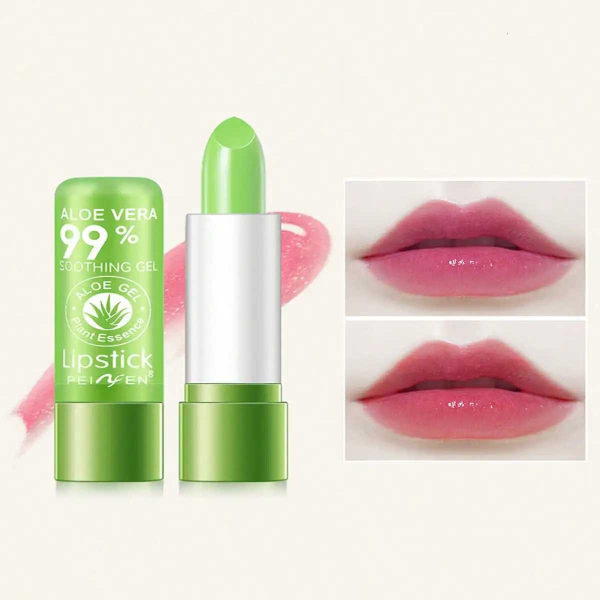 Aloe Vera Color-Changing Lip Balm Moisturizing Repairing Waterproof Anti-DrynessTemperature-Activated Lipstick for HydrationXJ250807