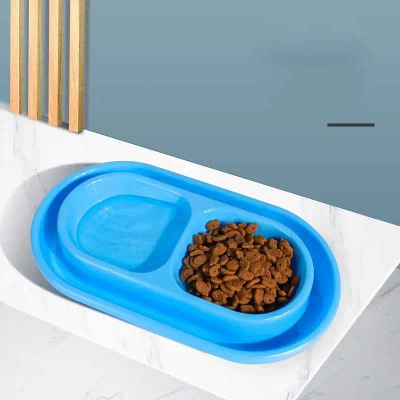 Pet Feeding Double Bowls Plastic Anti Ants Food Water Feeder For Dogs Cats Puppy Automatic Dog Feeder Dispenser Karate for Ants Y250806