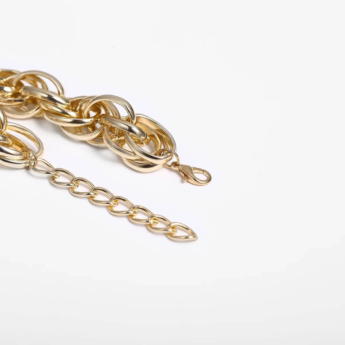 Hip Hop Coarse Gold Color Metal Clavicle Necklace Women's 2023 Punk Style Simply Twist The Necklaces Men's Fashion Jewelry Jewelry for Women