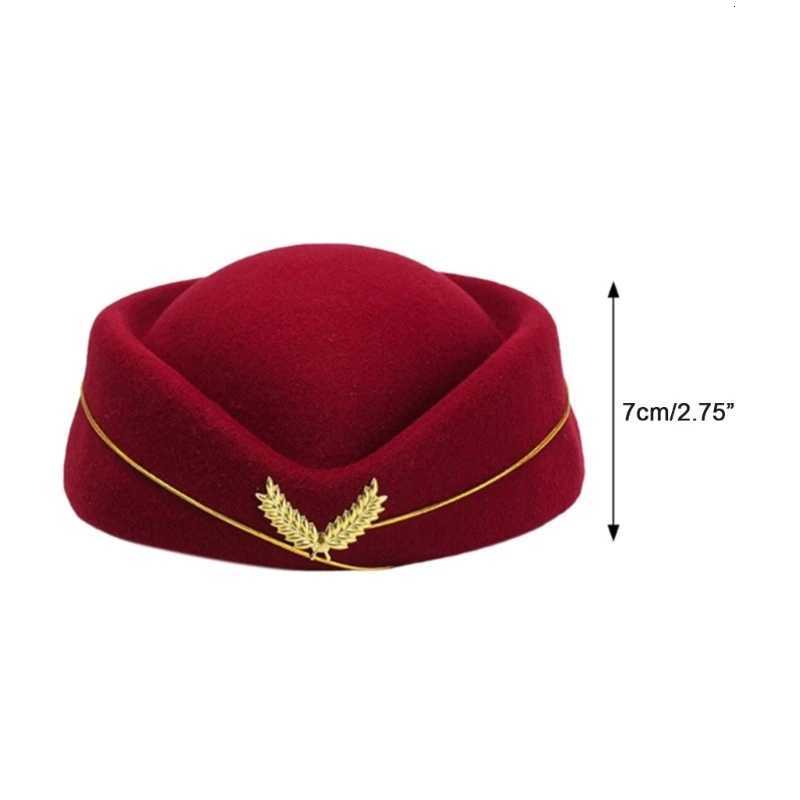 Beret Hat Cs Airline Steward Flight Attendant Vintage Look Hat Uniform Steward Pillbox Hat Teardrop Dropshipping XJ250807
