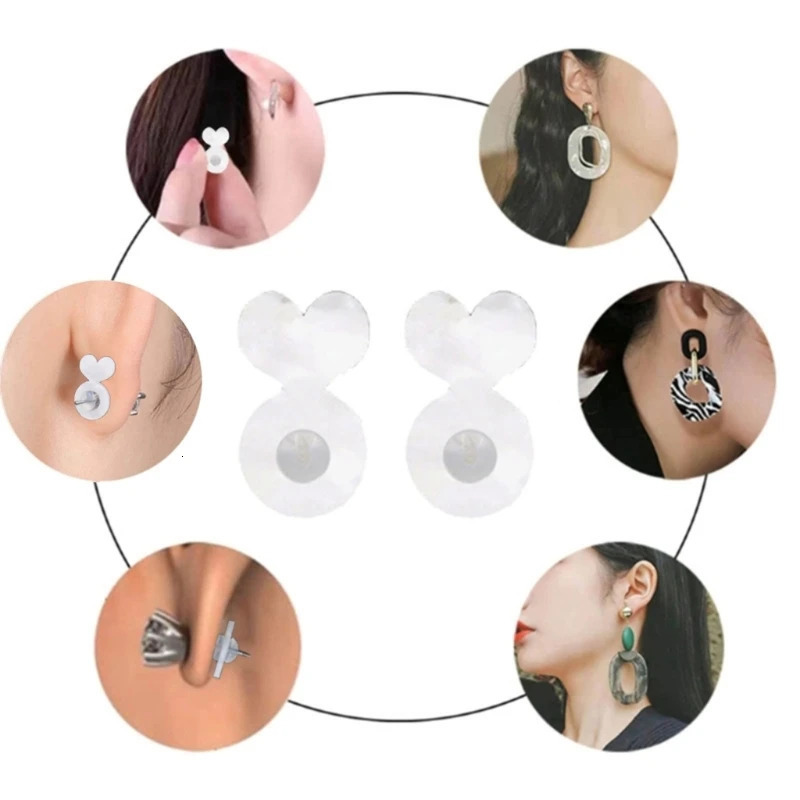 Supportive Earring Lifters for Heavy Earrings Unique Back Ear Studs Lobes Lifter 250804