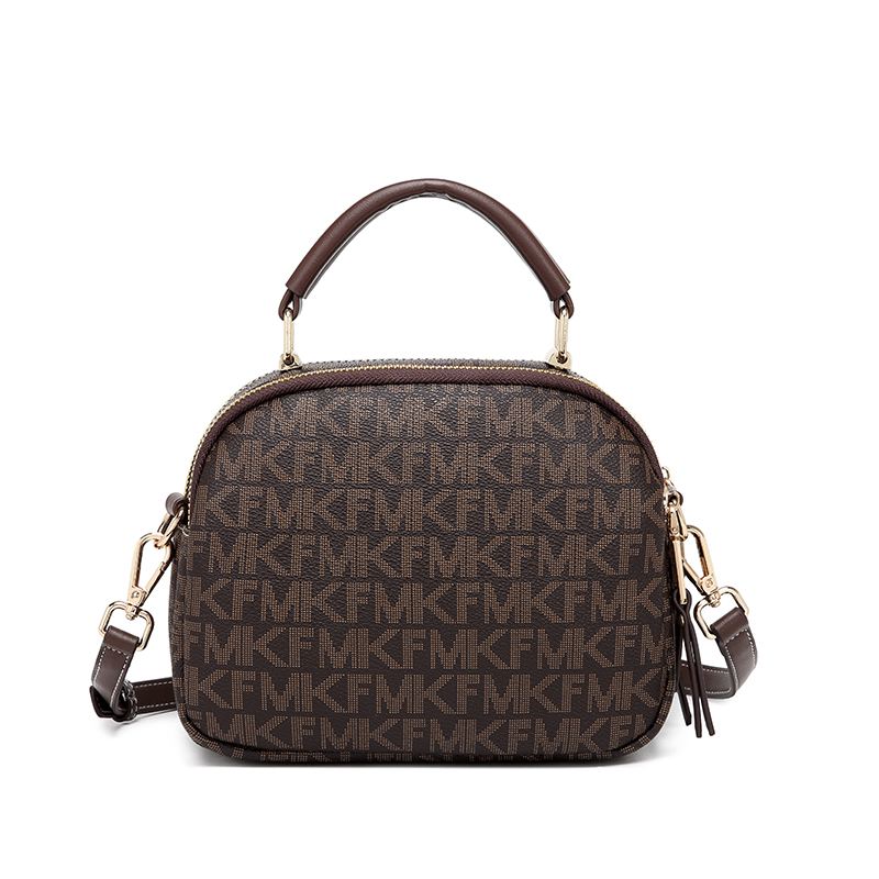 MKF designer bag free shipping Light luxury casual Boston bag letter versatile classic high-capacity vintage circular handbag for woman