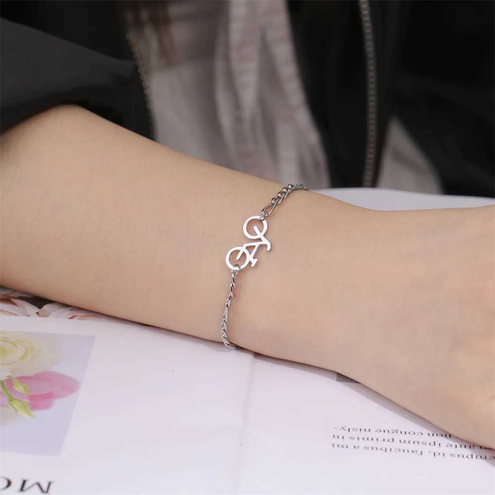 My Shape Bicycle Bracelets Cycling Sports Women Men Gifts Stainless Steel Pendant Foot Chain Hand Chain Anklets Bangle Jewelry W250807