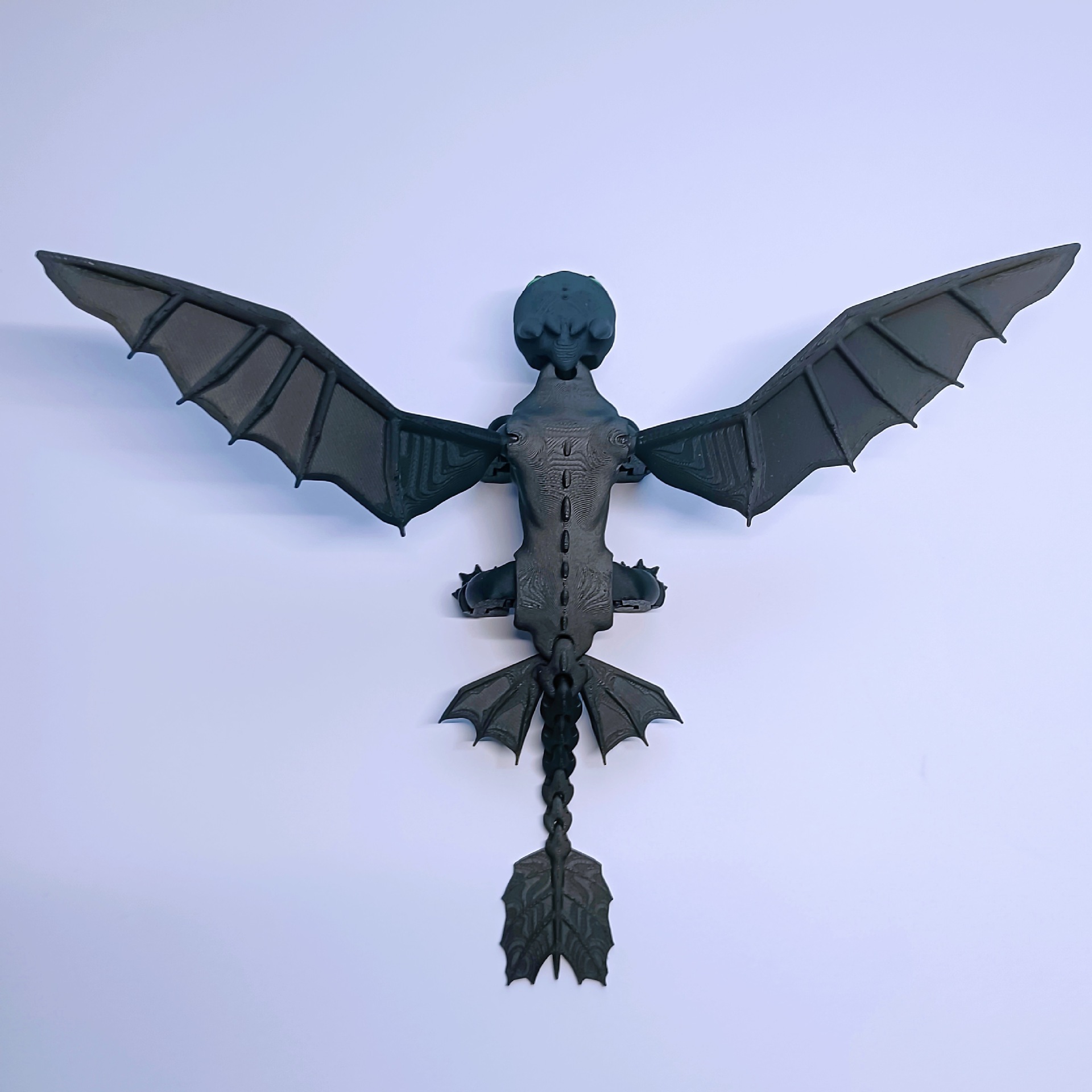 3D Printed Toothless Toy Doll: Articulated, Multi - colored Figurine Model