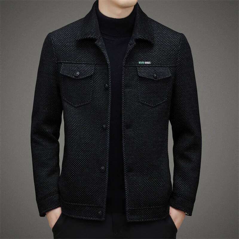 Men's Thick Casual Coat High Quality Lapel Trend Spring Autumn Jacket 2025 New Middle-aged Dad Wear Top All