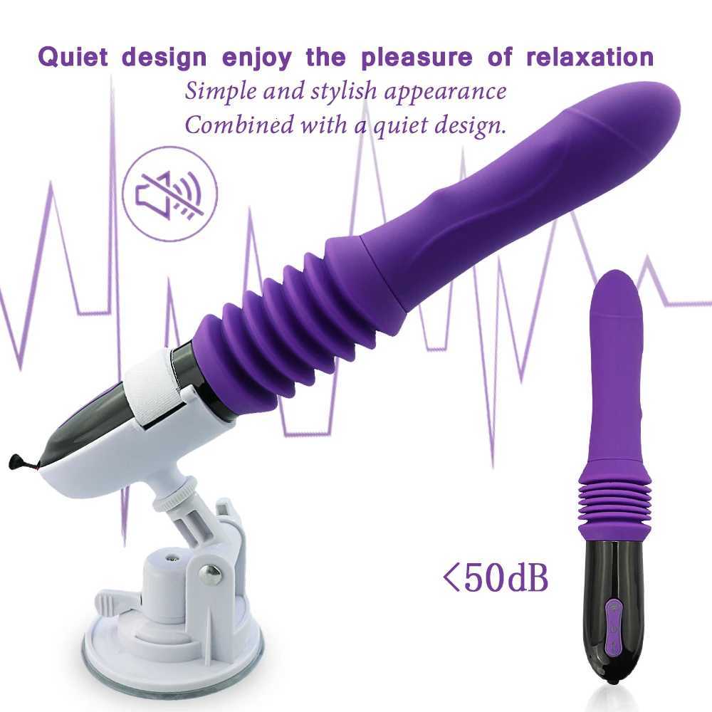 Sex Machine Thrusting Big Dildo Vibrator Vaginal G Spot Automatic Up Down Massager Retractable W250807