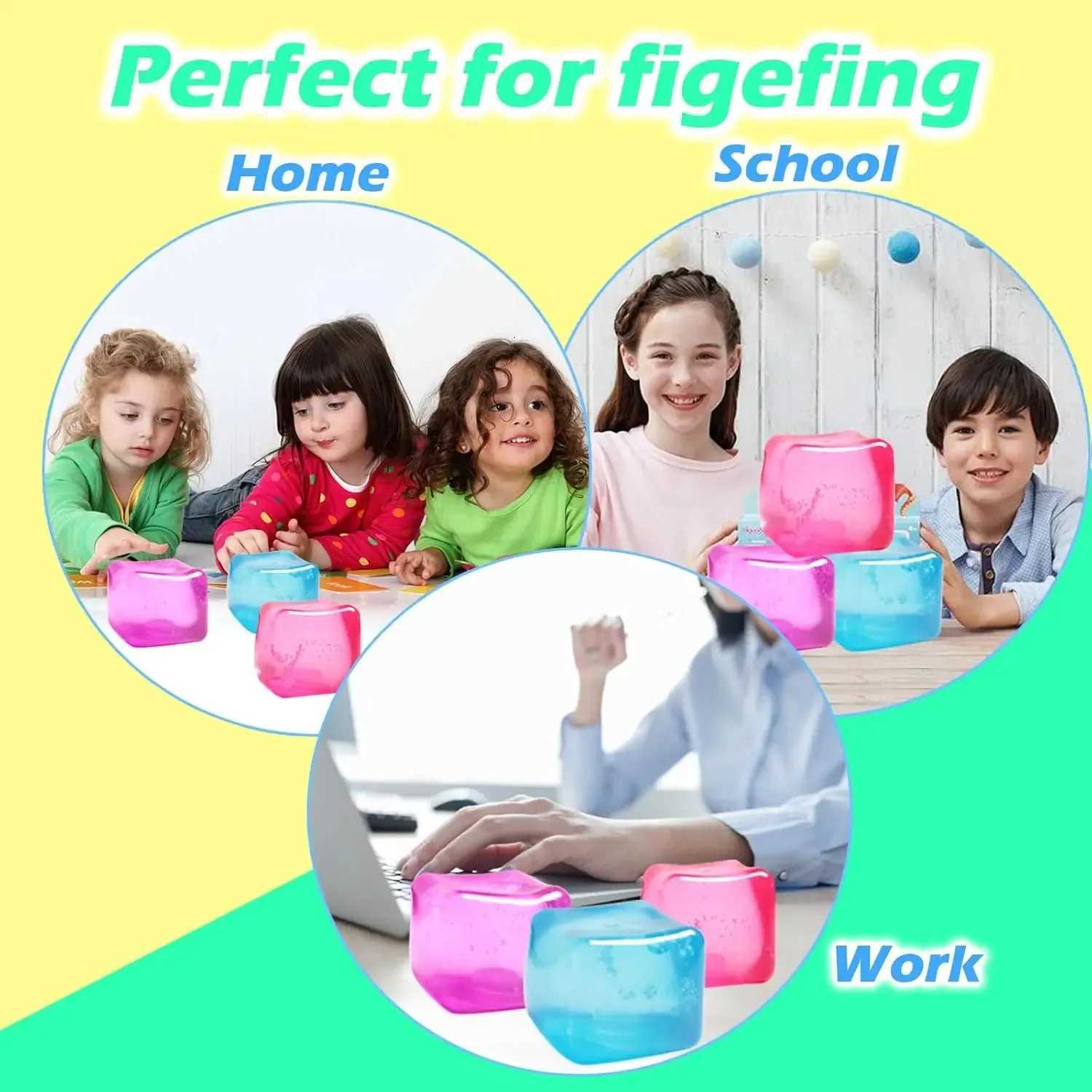 igh Density Gel Ice Cube Square Decompression Vent Toy Squishy Stress Ball Squeeze Toys Stress Relief Sensory Toy Z250807