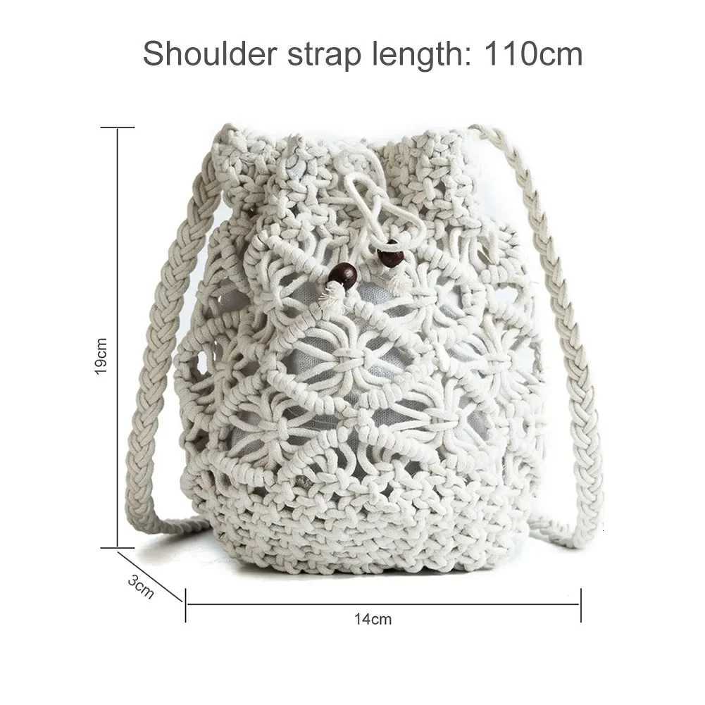 2024 New Summer Fashion Handmade Bucket Bags for Women Shoulder Crossbody Bag Female Handbag Z250807
