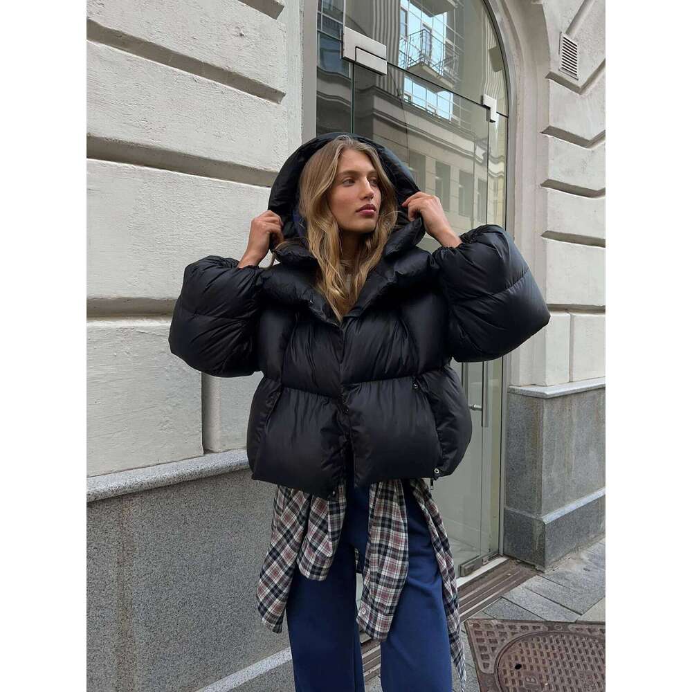 Designer Clothing 2025 Women Autumn Winter Warm Coat Thick Long Sleeve Parkas Female Street Fashion Hoodies Woman's Cotton-Padded Jacket 2025